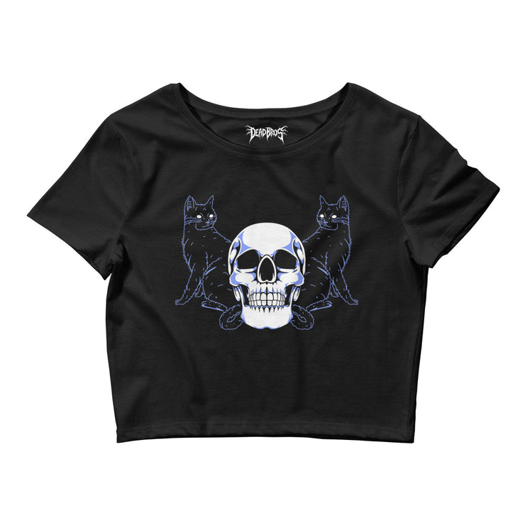 Skull Kitty Crop